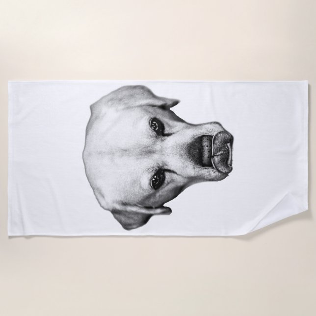 Serviette De Plage Reverie en niveaux de gris (Devant)