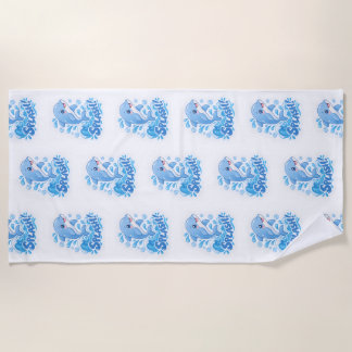 Serviette De Plage Rêves de dauphin – Vibes océaniques 🐬