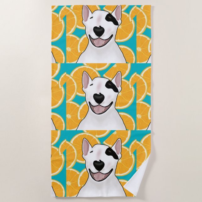 Serviette De Plage Rex La TV Terrier Fruits Fourre-tout (Devant)