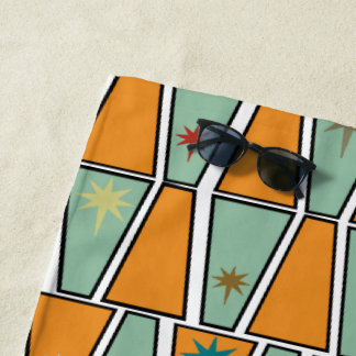 Serviette De Plage Rhombuses with Starbursts 
