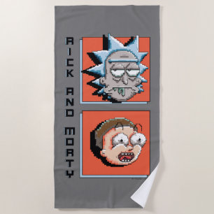 Serviette De Plage RICK ET MORTY™   Graphique de panneau de pixels