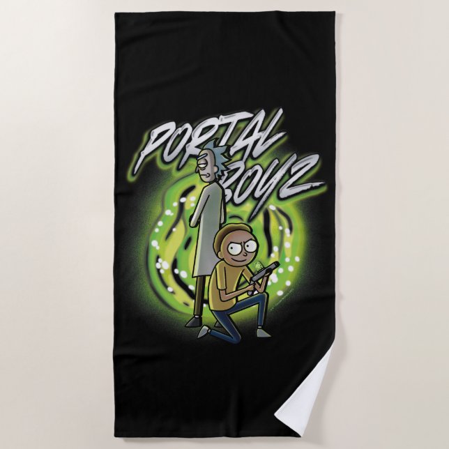Serviette De Plage Rick et Morty - Portal Boyz (Devant)
