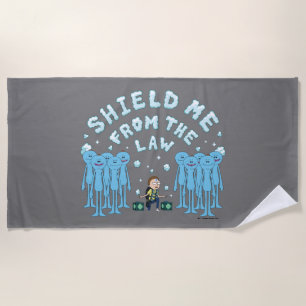 Serviette De Plage RICK ET MORTY™ Protégez-Moi De La Loi