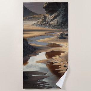 Serviette De Plage Rivage au coucher du soleil