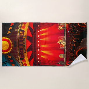 Serviette De Plage Rock n Roll Concert Stage