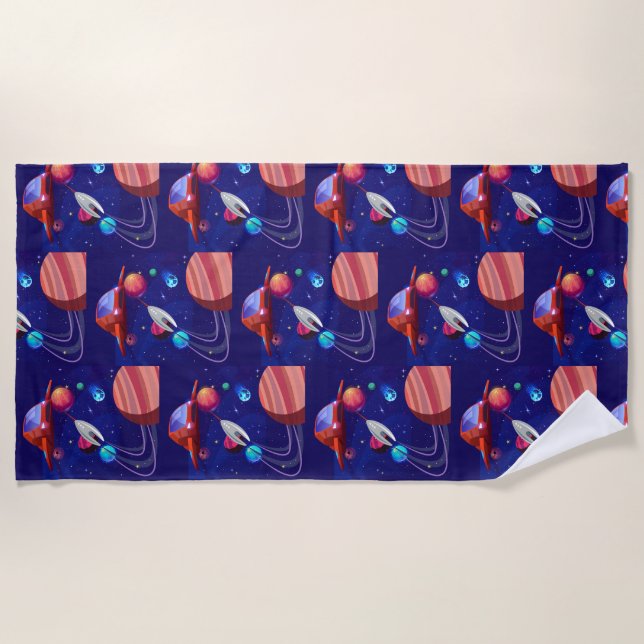 SERVIETTE DE PLAGE ROCKETSHIP (Devant)