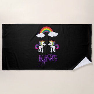 Serviette De Plage Roi Licorne