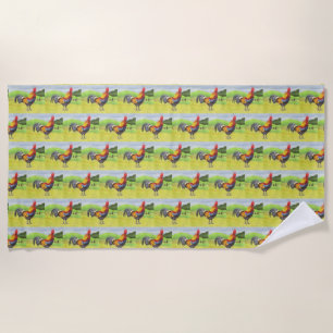 Serviette De Plage Rooster