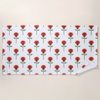 Serviette De Plage Rose rouge intemporelle