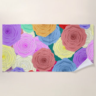 Serviette de plage Roses