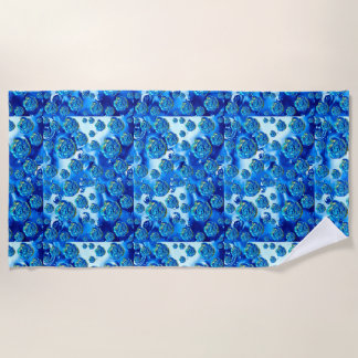 Serviette De Plage Roses Bulles