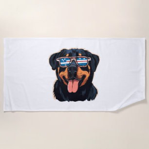 Serviette De Plage Rottweiler Puppy
