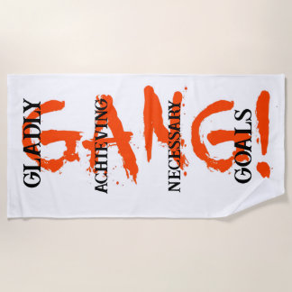 Serviette de plage rouge GANG!