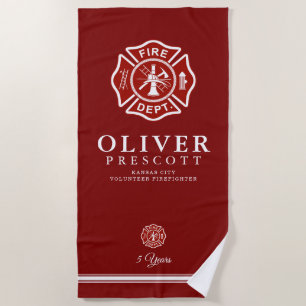 Serviette De Plage Rouge volontaire de symbole de croix maltaise du