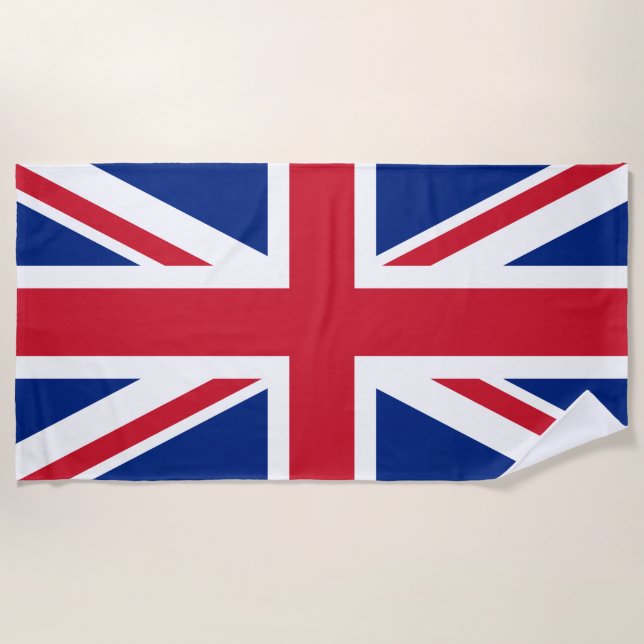 Serviette De Plage Royaume-Uni (British Flag) (Union Jack) (Royaume-U (Devant)