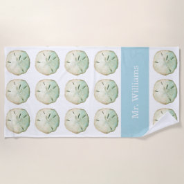 Serviette De Plage Sable Dollar Plage Personnalisé M Nom