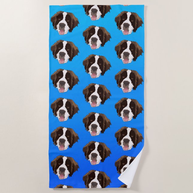 Serviette De Plage Saint Bernard (Devant)
