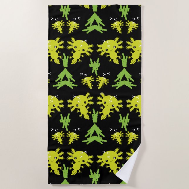 Serviette De Plage Salamandre exotique Axototl (Devant)