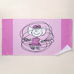 Serviette De Plage Sally Jouant à la corde de saut