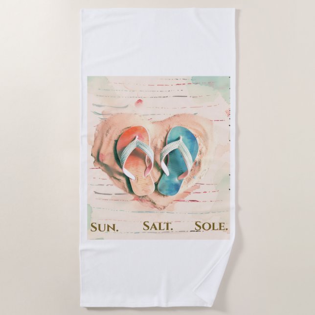 Serviette De Plage Salt Sun Sole Beach Towel (Devant)