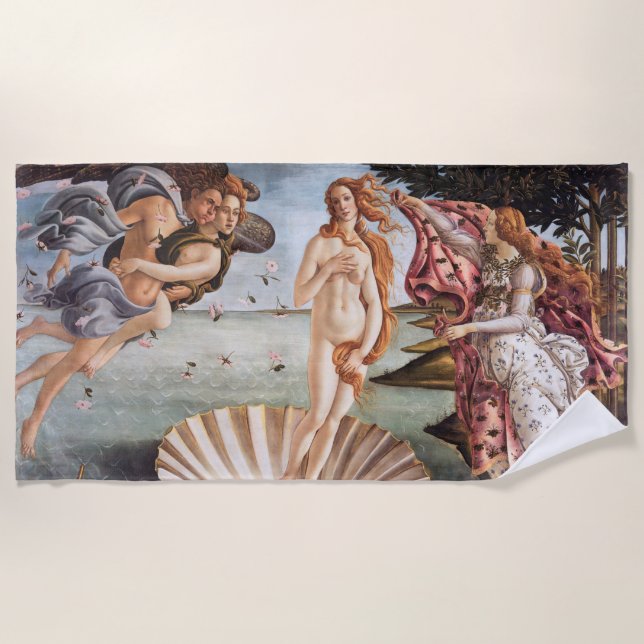 Serviette De Plage Sandro Botticelli - Naissance de Vénus (Devant)