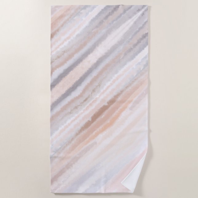 Serviette De Plage Sandy Beach Été Tan Aquarelle Abstraite (Devant)