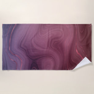 Serviette De Plage Sangria Strata   Moody Pink and Purple Luxe Agate
