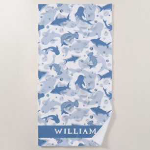 Serviette De Plage Sauvez la Baleine à tête de marteau de la mer Ball