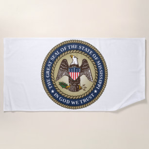 Serviette De Plage Sceau du Mississippi (État des États-Unis)