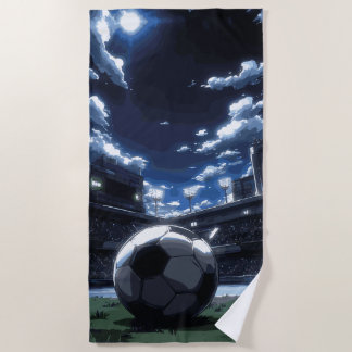 Serviette De Plage Scène nocturne de stade de football