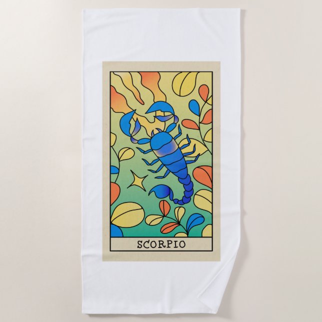 Serviette de plage Scorpio Zodiac (Devant)