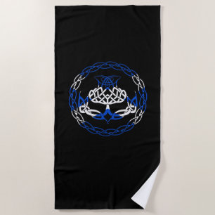 Serviette De Plage Scotland Flag Scottish Thistler