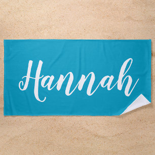Serviette De Plage Script personnalisé tendance Nom personnalisé Cool