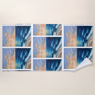 Serviette De Plage Sea Sunrise Ocean Beach Nuages Tranquillité Magie 
