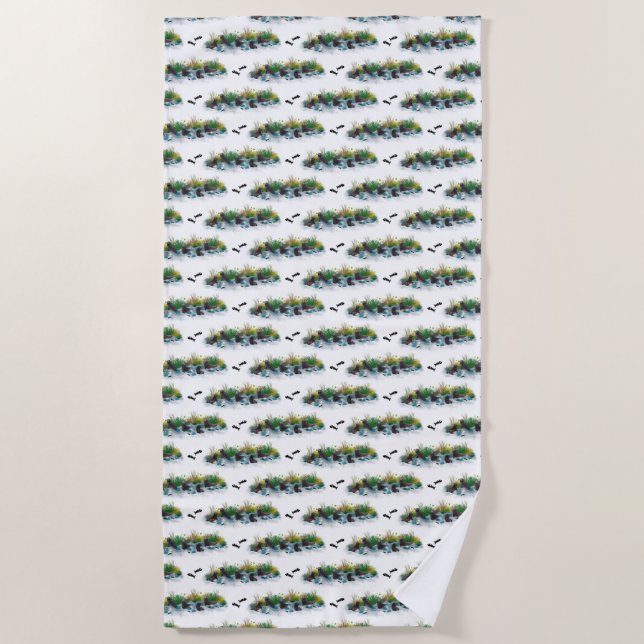 Serviette de plage Seal Pup Party (choisir la coul (Devant)