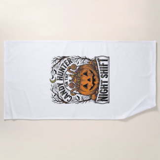 Serviette De Plage Seau à bonbons en forme de citrouille Gravure vint