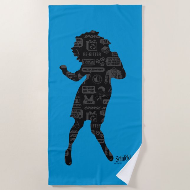Serviette De Plage Seinfeld | Elaine Danse Silhouette (Devant)