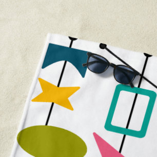 Serviette De Plage Semi-Siècle des brochettes modernes