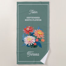 Septembre Fleur de naissance Nom personnalisé