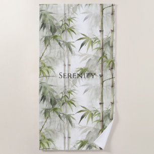 Serviette De Plage Sérénité de bambou vert