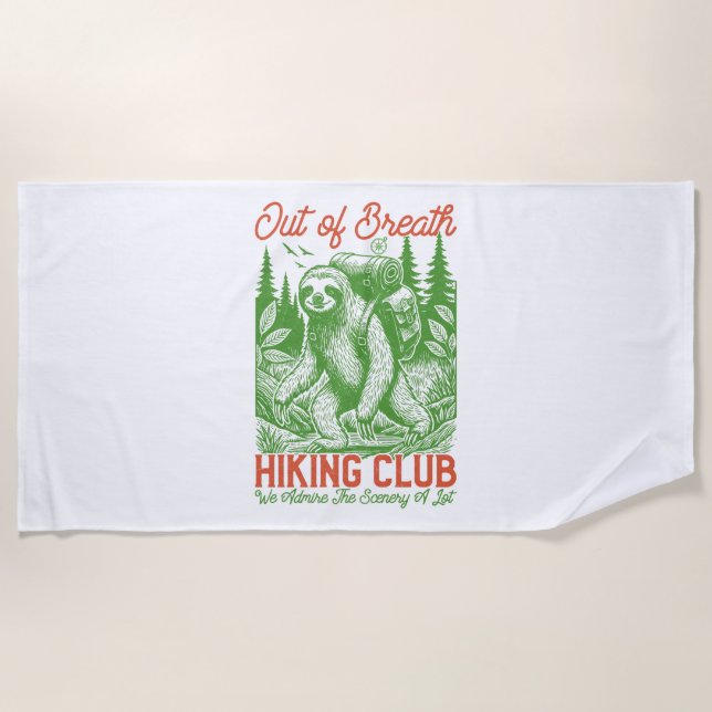 Serviette De Plage Serial Chiller Sloth Hanging de la branche (Devant)