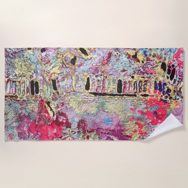 Serviette De Plage Serpent Peau Plage Servir Bold Vibrant Coloré (Devant)