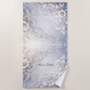 Serviette De Plage Serviette Plage Florale Blanche