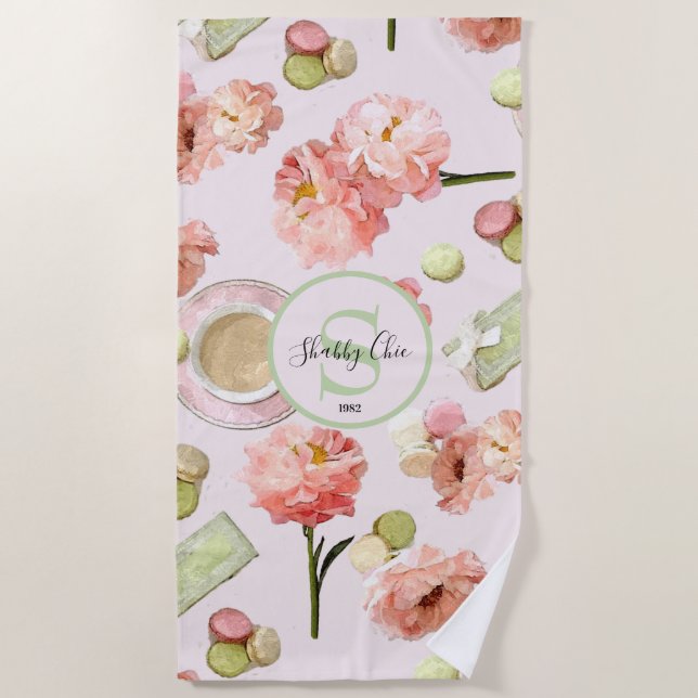 Serviette De Plage Set de Trendy Shabby Chic (Devant)