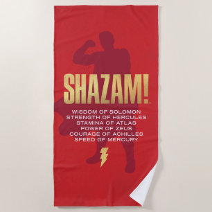 Serviette De Plage SHAZAM ! Furie des dieux   Silhouette Flexante