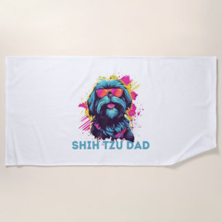 Serviette De Plage Shih Tzu Papa