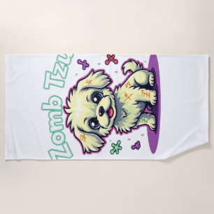 Serviette De Plage Shih Tzu Shihtzu Chien Zombie Halloween T- surdime