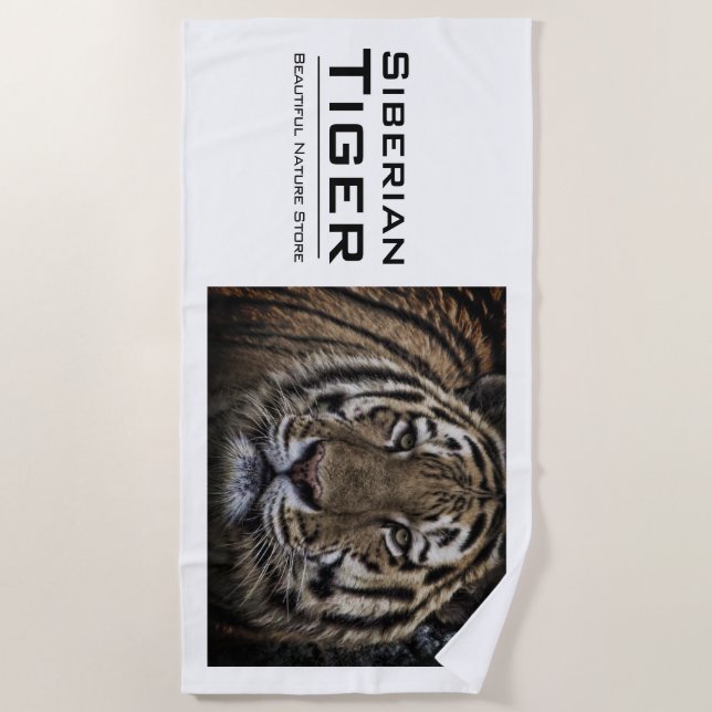 Serviette De Plage Siberian Tiger：Beach Towel (Devant)