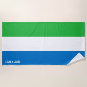 Serviette De Plage Sierra Leone Drapeau splendide patriotique