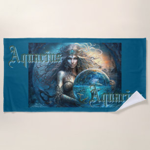 Serviette De Plage Signe du zodiaque Verseau